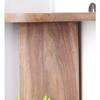 Solid Wood Corner Wall Shelf in Natural Finish