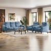 Ronan 1 Seater Fabric Sofa in Denim Blue Colour