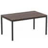 Holven 6 Seater Rectangular Dining Table Brown Maple & Black