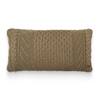 Kennedy Kelp Brown Cotton Knitted Decorative Cushion Cover 12 x 20 Inches