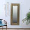 Kent Mango Wood Inlay Brass Tall Wall Mirror