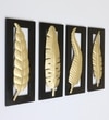 Vantara Abstract Metal Wall Decor in Gold Set of 4