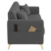 Daraco Velvet 2 Seater Sofa in Dark Grey Color