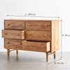 Scalamango Wood Chest Of Drawers In Natural Finish