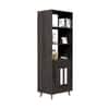 Hexa Engineered Wood Bookshelf Multipurpose Storage Rack in Flower Wenge Colour