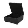 Doe Buck Tufted Storage Ottoman Bench in Mustard Grey Colour Fabric