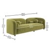 Homro Velvet 3 Seater Sofa in Mint Green Colour
