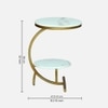 Metality Metal Side Table in Gold Colour