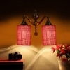 Devansh Metal Electric Wall Light in Maroon Colour with Maroon Shade Count of 2 Lights