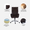Ettorez Amaze Premium Leatherette High Back Chair In Brown Colour