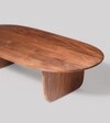 Qwerty Solid Wood Coffee Table In Dark Brown Finish
