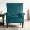 Maxo Fabric Accent Chair in Teal Colour
