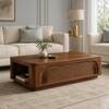Norwood Sheesham Wood Layered Arch Coffee Table in Walnut Finish