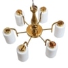 Eliante Mild Steel 6-Light Chandelier, Modern Hanging Ceiling Fixture