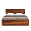 Hearti Solid Wood Queen  Size Bed Without Storage (Teak Finish)
