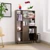 Hexa Engineered Wood Bookshelf Multipurpose Storage Rack in Flower Wenge Colour