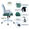 Mmarveal Mid Back Ergonomic Chair in Dark Green Colour