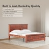 Fidora Solid Wood Queen Size Bed Without Storage (Honey Finish)