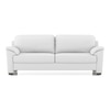 Farina 3 Seater Half Leather Sofa In Polaris