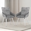 Megan Swivel Dining Chair In Grey Colour