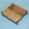 Ireka Homes Kaarigari Acacia Wood Trivet with Metal Legs (8x2 in)