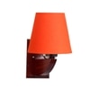 Devansh Solid Wood Electric Wall Light in Orange Colour with Orange Shade Count of 1 Light