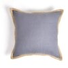 Smokey Jute Border Cushion Cover