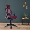 Reaii Mid Back Ergonomic Chair in Maroon Colour