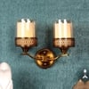 Eliante Gyan Iron Wall Light With Glass In Gold Colour