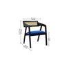 Serene Solid Wood Lounge Chair In Blue Fabric