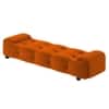 Melon Velvet 5 Feet Ottoman Bench in Orange Color