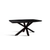 Crispio Solid Wood 6 Seater Dining Table in Brown Finish