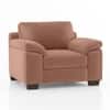 Esquel Premium 1 Seater Fabric Sofa in Mocha Mouse Velvet Colour