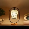 Devansh Multicolor Glass Wooden & Iron  Table Lamp -17 Inch Height  -Ag1