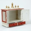 D'Dass White Sheesham Wood and Mdf Temple For Pooja In Home and Office