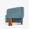 Rivaaz Solid Wood One Seater Chair in Blue Colour