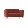 Lewis 2 Seater Fabric Sofa In Dark Coral Colour