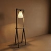 Euphoria Beige Jute Floor Lamp with Beige Jute Base