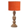 Devansh Orange  Jute   Table Lamp With  Wood Natural Base (7X17.5 Inches)-17