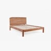 Kyoto Solid Wood Queen Non Storage Bed in Brown Colour