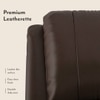 Lebowski Leatherette One Seater Manual Recliner in Espresso Colour