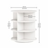 360° Rotating Shoe Rack 3-Tier in White – Space-Saving Revolving Shoe Organizer