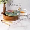 Allure Mango Wood Roti Box With Tong Green