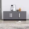 Hexa Red Multipurpose Storage Cabinet With 3 Door in Slate Grey Colour