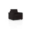 Apollo High Back 1 Seater  Fabric Sofa In Deep Brown Velvet Colour
