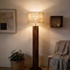 Cedar Beige Jute Floor Lamp with Beige Jute Base