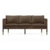 Taran 3 Seater Wooden Sofa in Truffle Biege Velvet Colour