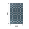 Jaipur Rugs Soft Modern Geometric Wool Dhurrie Rug Grey 4x7 ft
