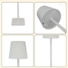 White Color Square Shape Base Lamp with Shade