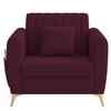 Daraco Velvet 1 Seater sofa in Red wine Color